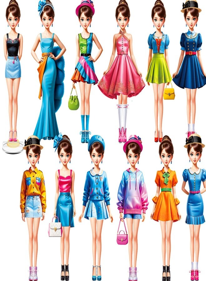 Daniel Axel Magnetic Dress Up Paper Doll,Magnet Princess Dress Up Dolls for Girls Ages 4-7 Kids,Travel Activities Road Trip Car Ride Interactive Learning Created Imagine Set Birthday Gift (D Set) - Image 4